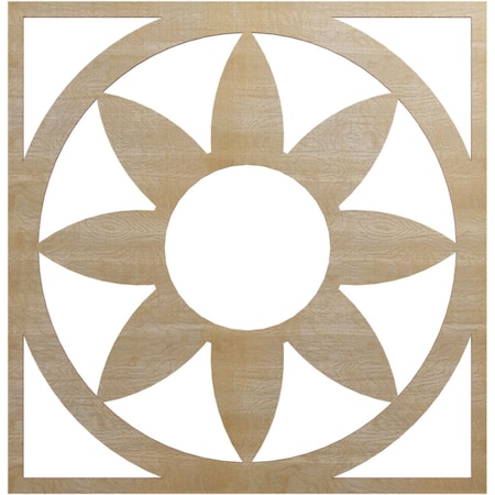Ekena Millwork Blume Wood Fretwork Pierced Ceiling Medallion, Birch, 28"OD x 9 3/4"ID x 1/4"T CMWP28X28X0250BLBI